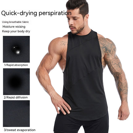 Men's Workout Tank Top Fitness Exercise Sleeveless Top Gym Training Bodybuilding Tank Top