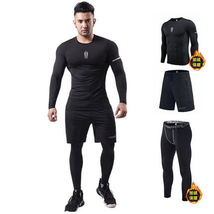 Men's Thermal Compression Underwear Set 3 Piece Suitable for Fitness Skiing Running Hiking Traveling