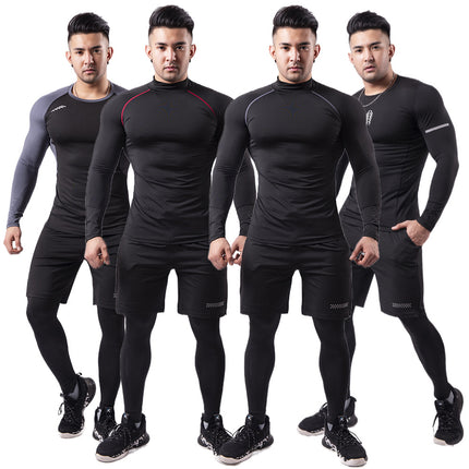 Men's Thermal Underwear 3 Piece Basic Thermal Long Pants Long Sleeve Short Sleeve Hunting Gear Set  1