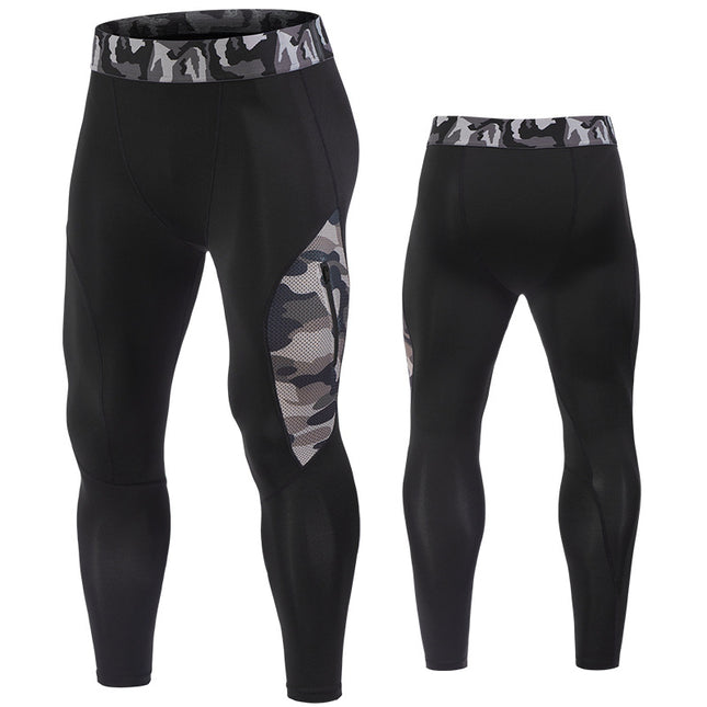 Men's Thermal Compression Pants, Athletic Sports Leggings & Running Tights,  Base Layer Bottoms