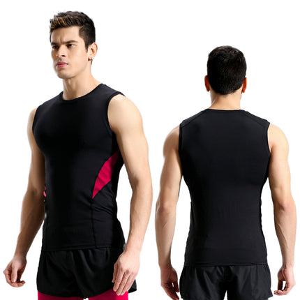 Men's Sleeveless Sweatshirt, Dry Running Compression Short Sleeve Shirt, Sports Base Layer Tank Top