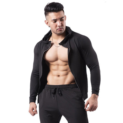 Men's Long Sleeve Compression Base Layer Shirt Athletic Shirt Blue Ball Training Running Shirt