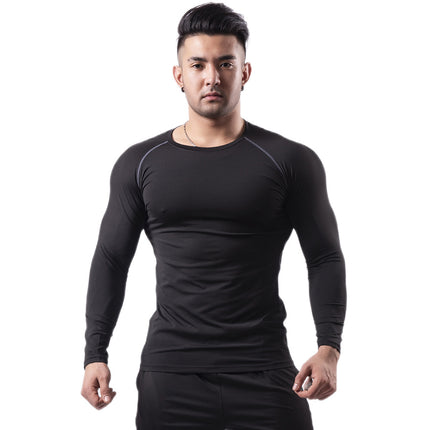 Mens Base Layers Tops, Long Sleeve Gym Running Top Workout Shirts for Men Longsleeve