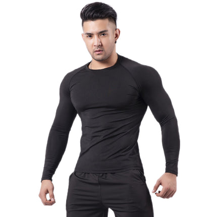 Mens Base Layers Tops, Long Sleeve Gym Running Top Workout Shirts for Men Longsleeve
