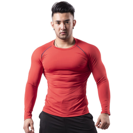 Mens Base Layers Tops, Long Sleeve Gym Running Top Workout Shirts for Men Longsleeve