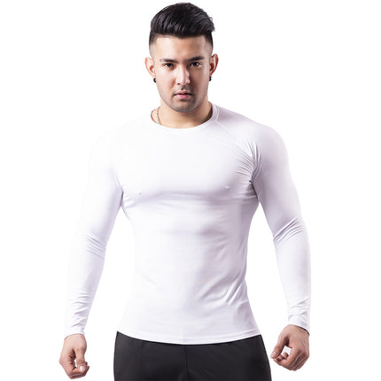 Mens Base Layers Tops, Long Sleeve Gym Running Top Workout Shirts for Men Longsleeve