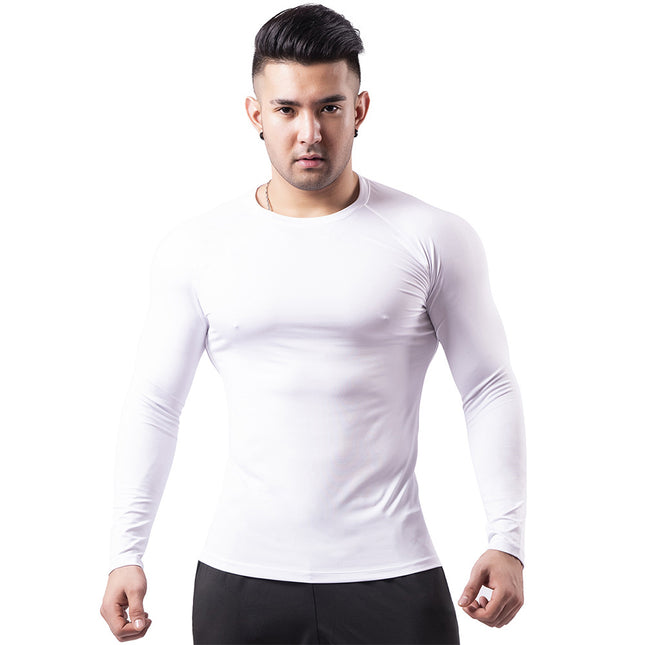 Mens Base Layers Tops, Long Sleeve Gym Running Top Workout Shirts for Men Longsleeve