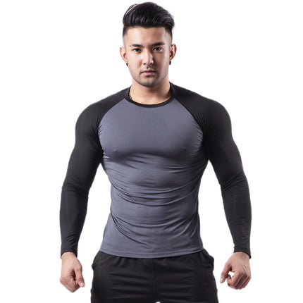 Mens Base Layers Tops, Long Sleeve Gym Running Top Workout Shirts for Men Longsleeve