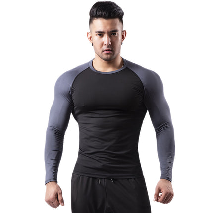 Mens Base Layers Tops, Long Sleeve Gym Running Top Workout Shirts for Men Longsleeve