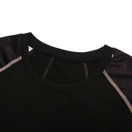 Men' Digital Printing Tights Stretch Fitness Sports T-Shirt Quick-Drying Shirt Long Sleeve Top