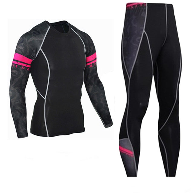 Men's Gym Tights Training Clothes Workout Jogging Sports Set Running Rashguard Tracksuit