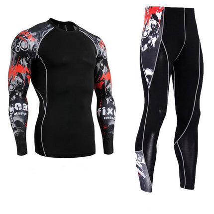 Men's Gym Tights Training Clothes Workout Jogging Sports Set Running Rashguard Tracksuit