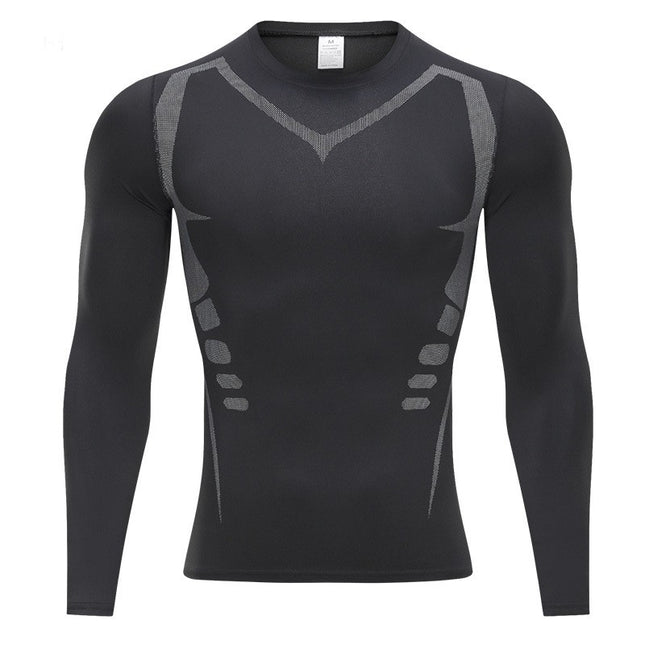 Men's Long Sleeve Compression Shirt Sun Protection Fishing Hiking Running Bottom Top