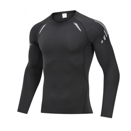 Men's Long Sleeve Compression Shirt Sun Protection Fishing Hiking Running Bottom Top