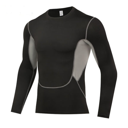 Men's Long Sleeve Compression Shirt Sun Protection Fishing Hiking Running Bottom Top