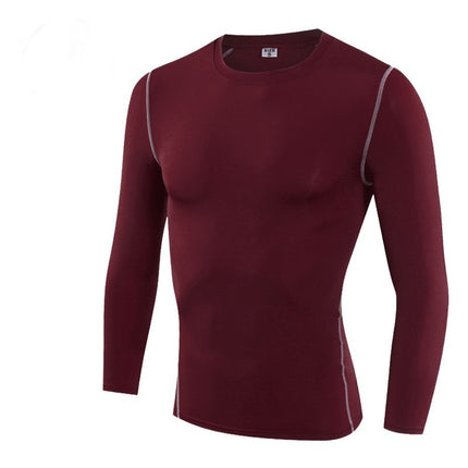 Men's Warm Compression Shirt Fleece Lined Long Sleeve Sports Base Layer Cold Weather Fitness Top