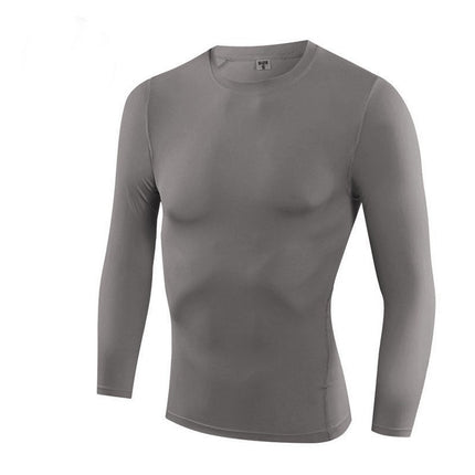 Men's Warm Compression Shirt Fleece Lined Long Sleeve Sports Base Layer Cold Weather Fitness Top