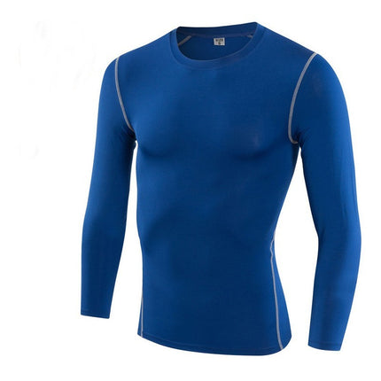 Men's Warm Compression Shirt Fleece Lined Long Sleeve Sports Base Layer Cold Weather Fitness Top