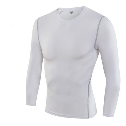Men's Warm Compression Shirt Fleece Lined Long Sleeve Sports Base Layer Cold Weather Fitness Top