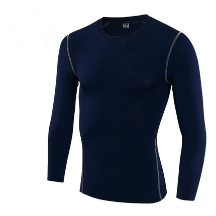 Men's Warm Compression Shirt Fleece Lined Long Sleeve Sports Base Layer Cold Weather Fitness Top