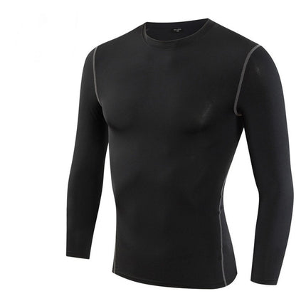Men's Warm Compression Shirt Fleece Lined Long Sleeve Sports Base Layer Cold Weather Fitness Top