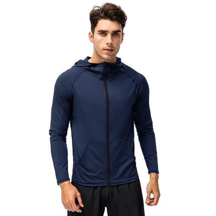 Men's  Sun Protection Full Zip Hoodie Lightweight Jacket Outdoors Fishing Hiking Shirt