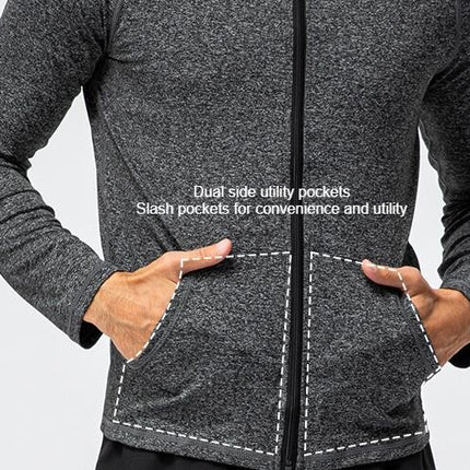 Men's  Sun Protection Full Zip Hoodie Lightweight Jacket Outdoors Fishing Hiking Shirt