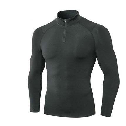 Men's Quarter Zip Tactical Shirt Long Sleeve Performance Running Golf Jersey