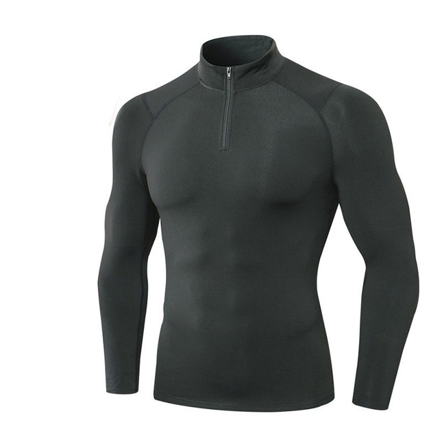 Men's Quarter Zip Tactical Shirt Long Sleeve Performance Running Golf Jersey