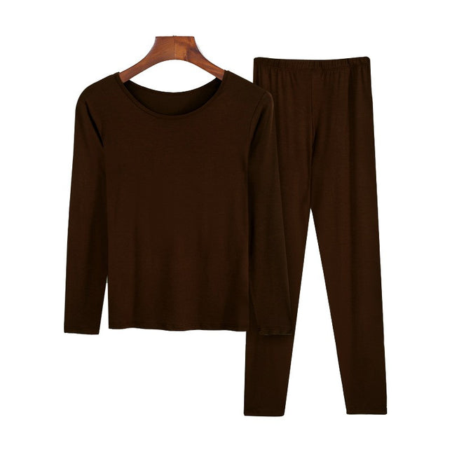 Modal Cotton Thermal Underwear Set Women's Thin Traceless Slim Warm Men's Autumn Clothes and Pants