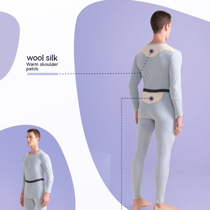 Men's Plus Size Underwear Sets - Thickened De Fleece Thermal Autumn Clothes and Pants Sets