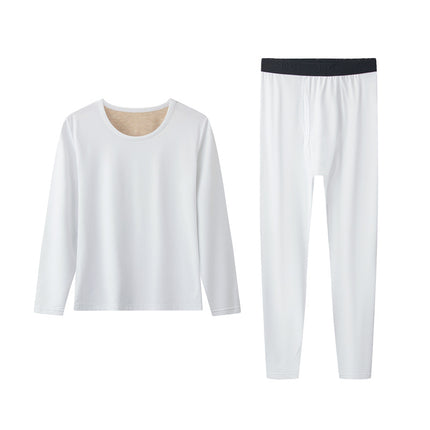 Men's Plus Size Underwear Sets - Thickened De Fleece Thermal Autumn Clothes and Pants Sets
