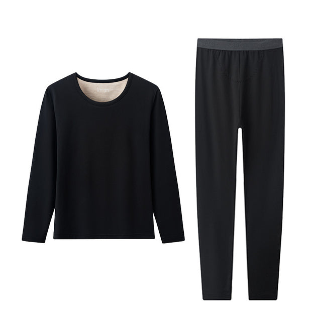 Men's Plus Size Underwear Sets - Thickened De Fleece Thermal Autumn Clothes and Pants Sets