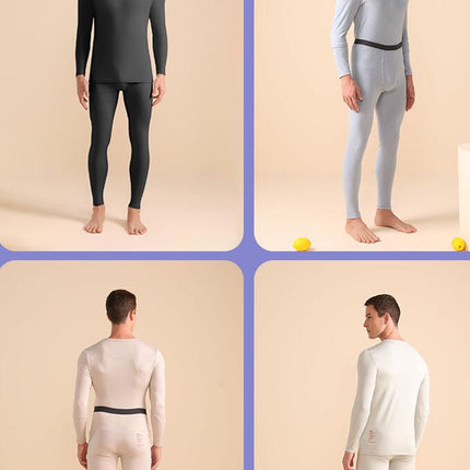 Men's Plus Size Underwear Sets - Thickened De Fleece Thermal Autumn Clothes and Pants Sets