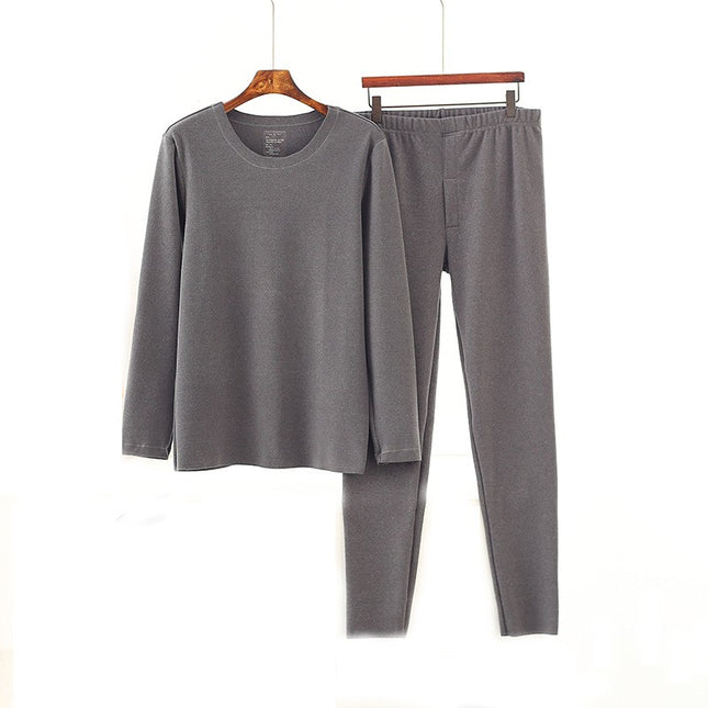 Men's Thermal Underwear Set Long Sleeve Top Long Pants Bottom Thermal Underwear Fleece Lining
