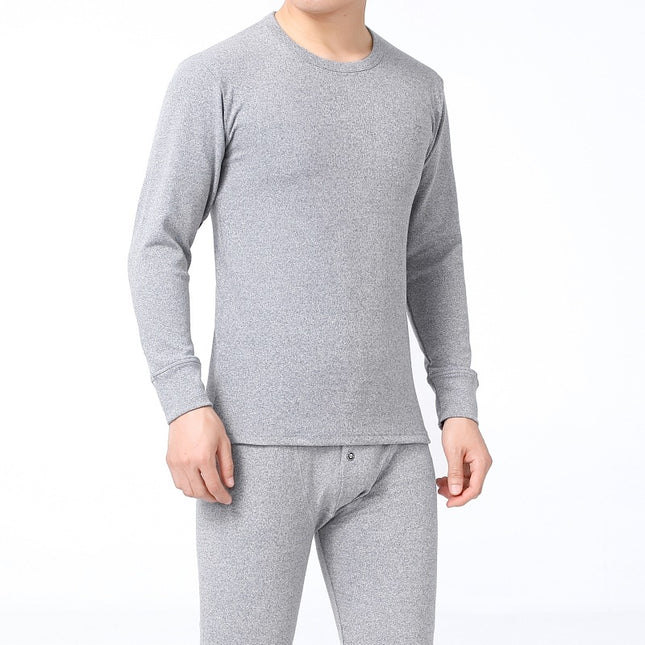 Men's Thermal Underwear Set Long Sleeve Long Pants Set Fleece Lined For Cold Winter Wear