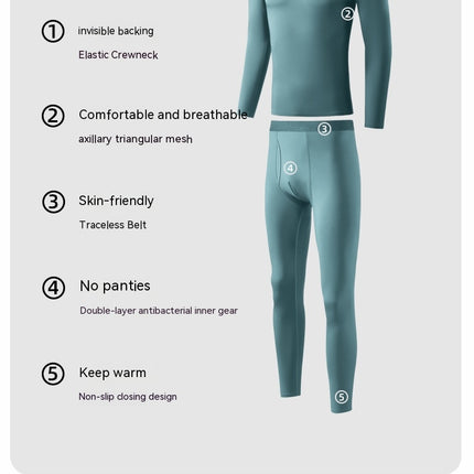 Men's Thermal Underwear Set - Cotton Long Sleeve Long Pants - Winter Warm Hunting Gear