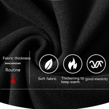Men's sports thermal underwear, brushed fleece lined top and bottom compression winter bottoming set
