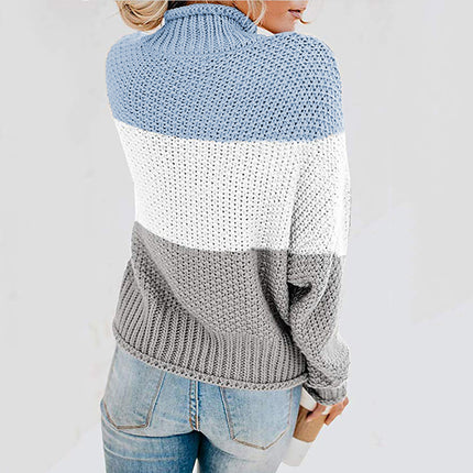 Women's Winter Fall Solid Turtleneck High Neck Long Sleeve Sweaters Pullover Tops 1