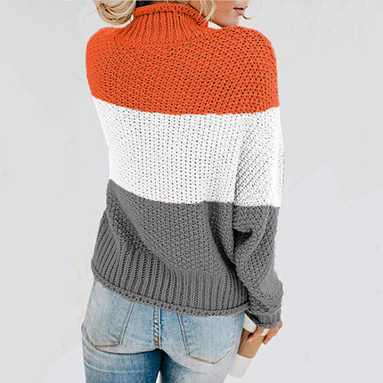 Women's Winter Fall Solid Turtleneck High Neck Long Sleeve Sweaters Pullover Tops 1