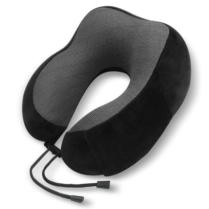 Travel Pillow, Memory Foam Neck Pillow with Side Storage Pocket and Head Support Soft Pillow