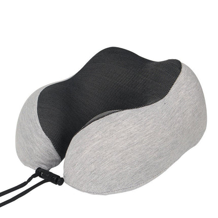 Travel Pillow, Memory Foam Neck Pillow with Side Storage Pocket and Head Support Soft Pillow
