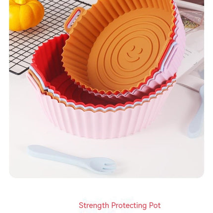 Silicone Air Fryer Liner Reusable Silicone Basket For Oven Microwave
