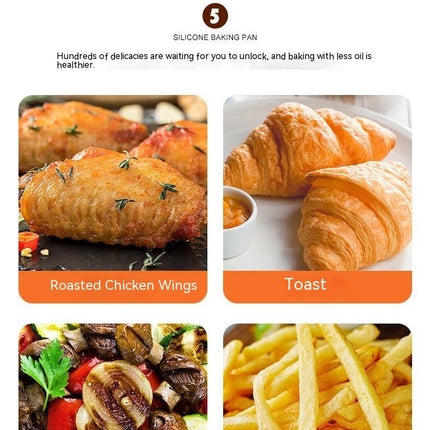 Silicone Air Fryer Liner Reusable Silicone Basket For Oven Microwave