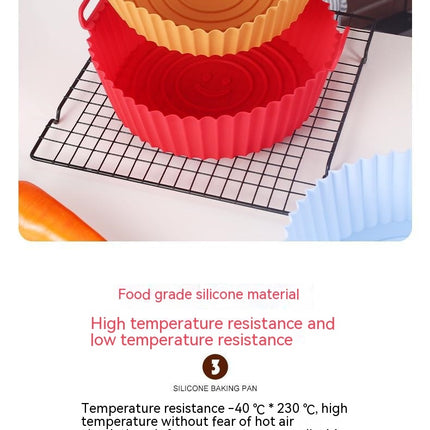 Silicone Air Fryer Liner Reusable Silicone Basket For Oven Microwave
