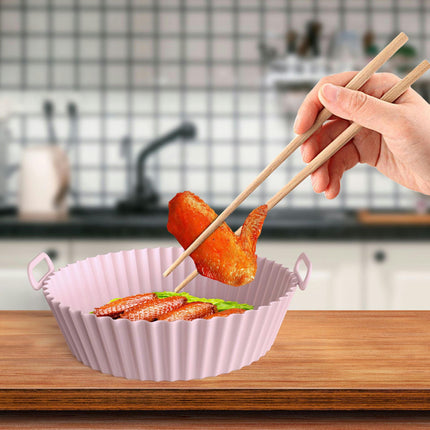 Silicone Air Fryer Liners Round Reusable Air Fryer Silicone Basket