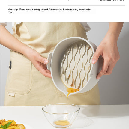 Air Fryer Silicone Liners, Reusable Collapsible Round Basket Airfryer Liner