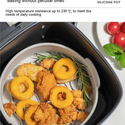 Air Fryer Silicone Liners, Reusable Collapsible Round Basket Airfryer Liner