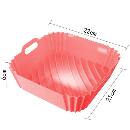 Air Fryer Silicone Liners, Reusable Air Fryer Silicone Pot, Easy Cleaning Silicone Basket