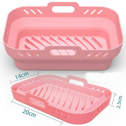 Air Fryer Silicone Liners, Reusable Air Fryer Silicone Pot, Easy Cleaning Silicone Basket